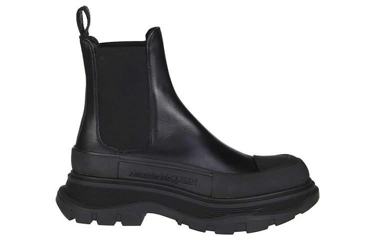 Alexander Mcqueen Chelsea Tread Ankle Boot Black (Women'S)