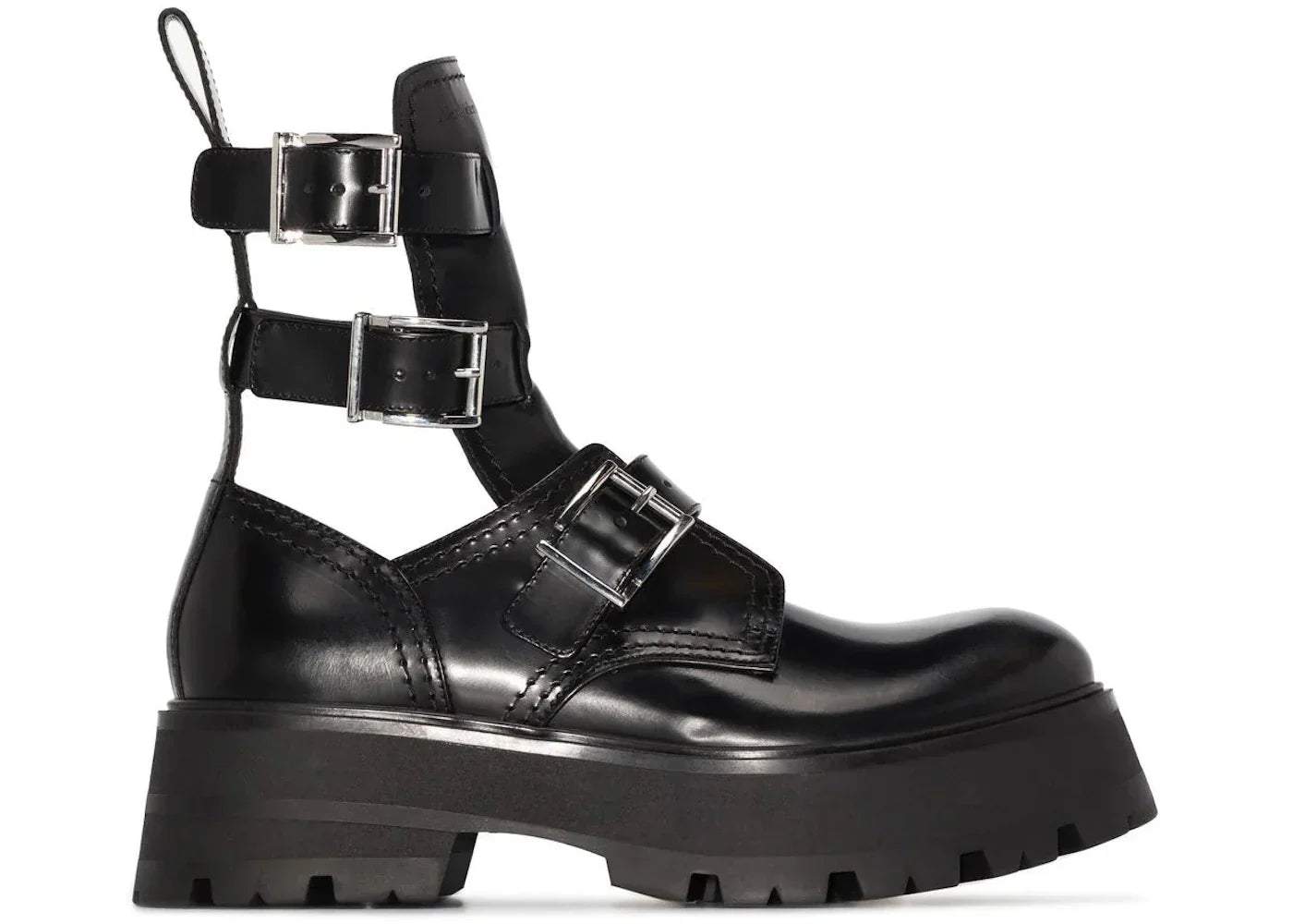 Alexander Mcqueen Buckled Ankle Boot Black (Women'S)
