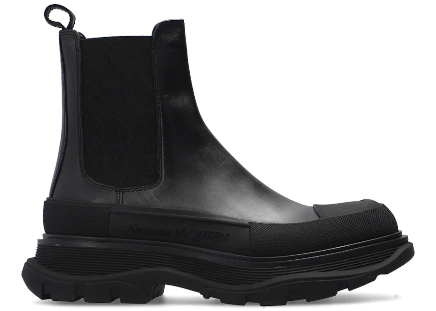 Alexander Mcqueen Chelsea Tread Ankle Boot Black (Women'S)