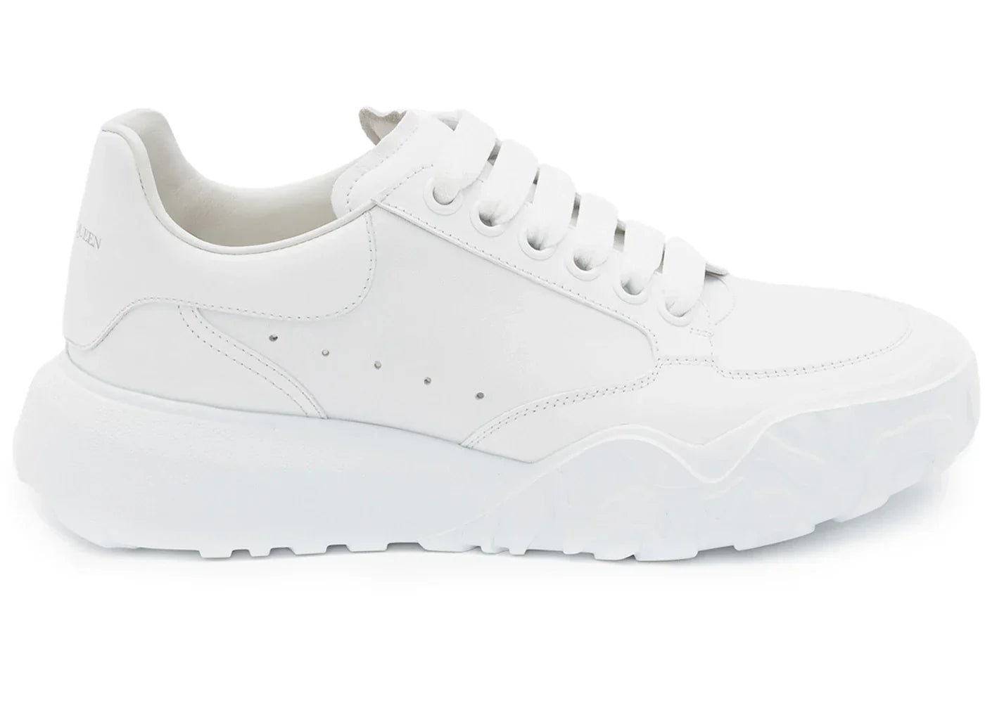 Alexander Mcqueen Court Trainers White Leather (Women'S)