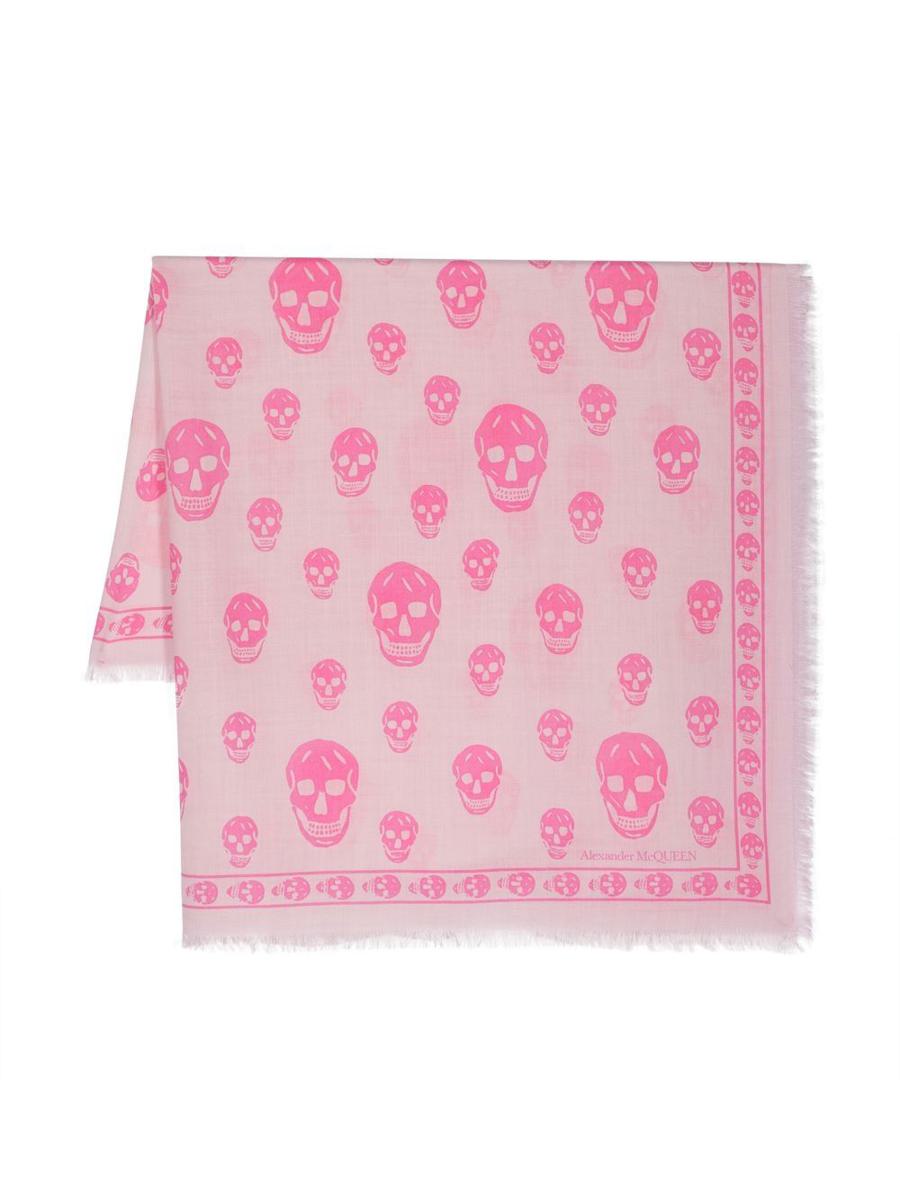Alexander McQueen Biker Skull Wool Scarf